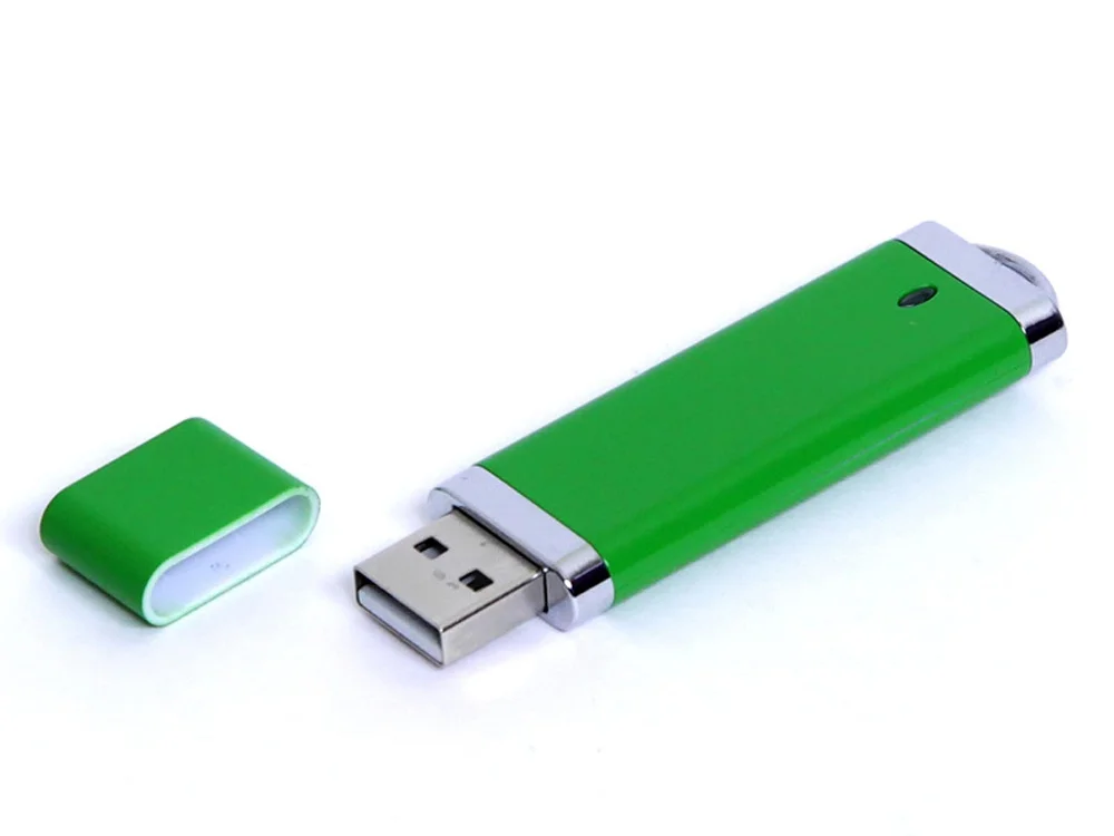 USB 3.0- флешка промо на 128 Гб прямоугольной классической формы зеленый 128Gb - фото 1