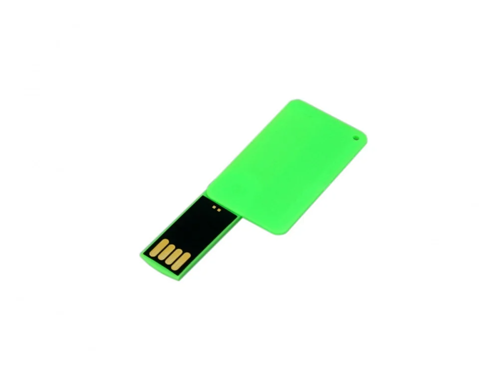 USB 2.0- флешка на 8 Гб в виде пластиковой карточки зеленый 8Gb - фото 2