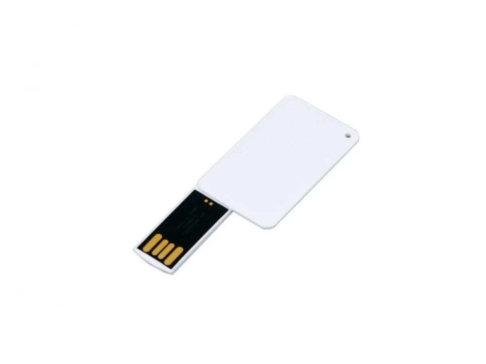 USB 2.0- флешка на 32 Гб в виде пластиковой карточки белый 32Gb - фото 2