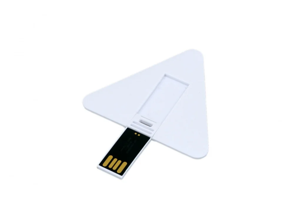 USB 2.0- флешка в виде пластиковой карточки треугольной формы - фото 1