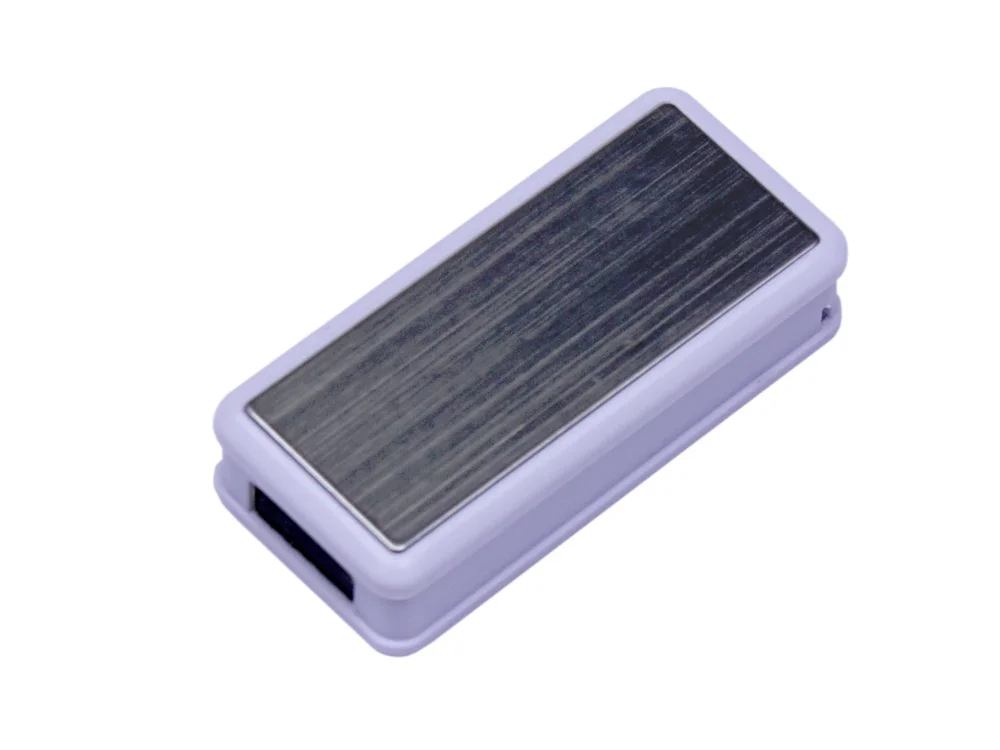 USB 3.0- флешка промо на 64 Гб прямоугольной формы выдвижной механизм белый 64Gb - фото 2