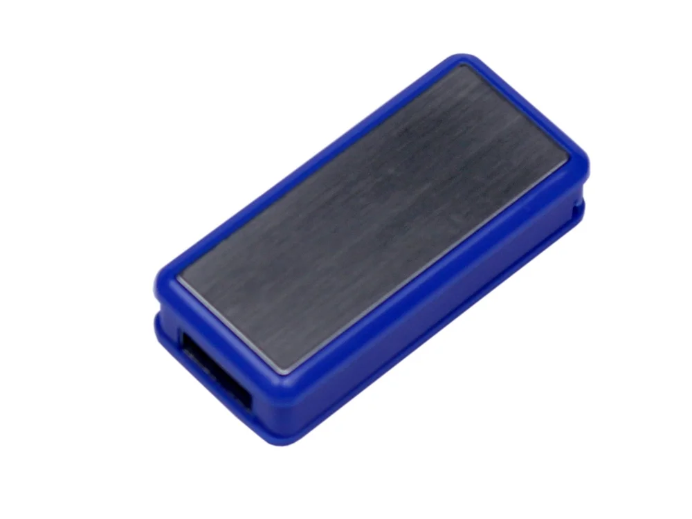 USB 3.0- флешка промо на 64 Гб прямоугольной формы выдвижной механизм синий 64Gb - фото 2