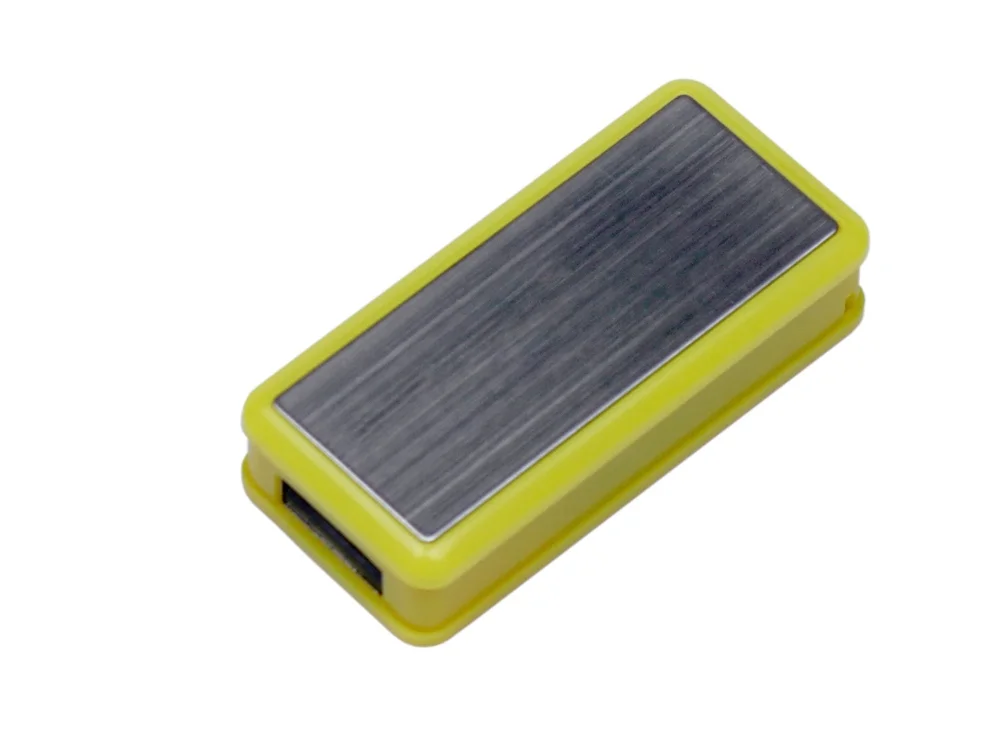 USB 3.0- флешка промо на 64 Гб прямоугольной формы выдвижной механизм желтый 64Gb - фото 2