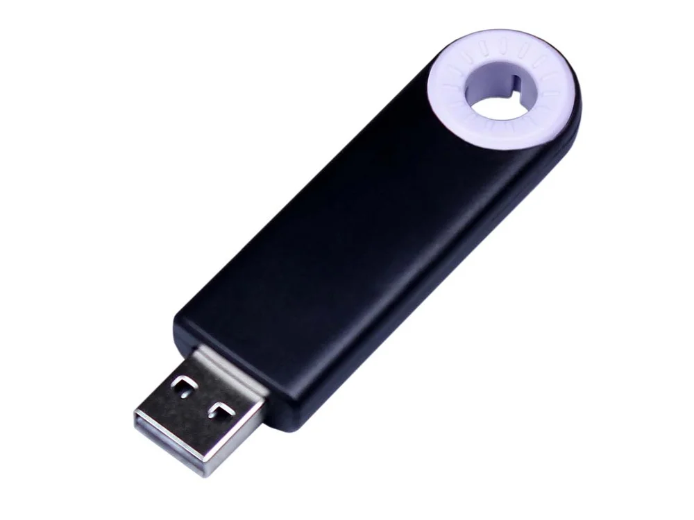 USB 2.0- флешка промо прямоугольной формы выдвижной механизм - фото 3