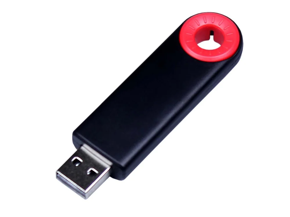 USB 2.0- флешка промо прямоугольной формы выдвижной механизм - фото 1