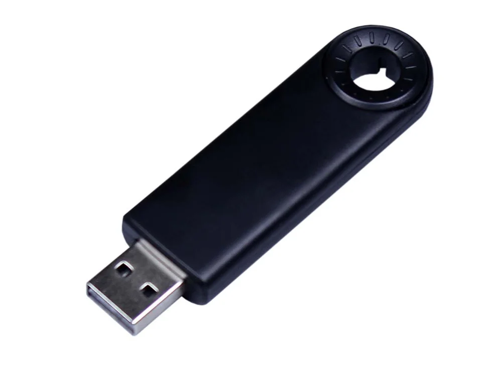 USB 3.0- флешка промо на 64 Гб прямоугольной формы выдвижной механизм черный 64Gb - фото 1