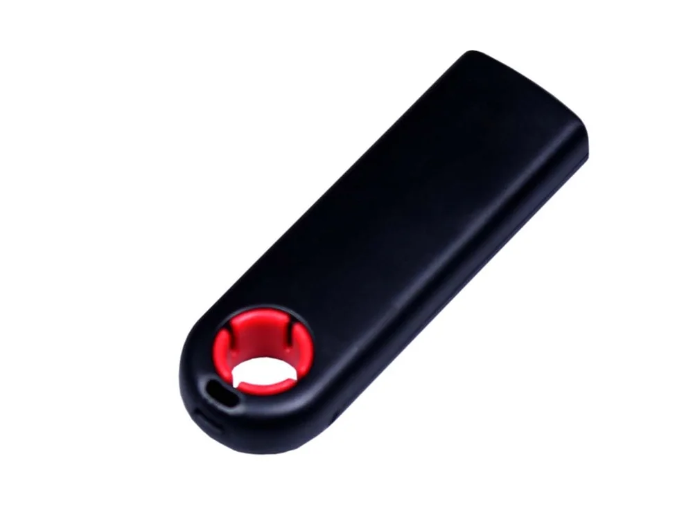 USB 3.0- флешка промо на 64 Гб прямоугольной формы выдвижной механизм черный/красный 64Gb - фото 2