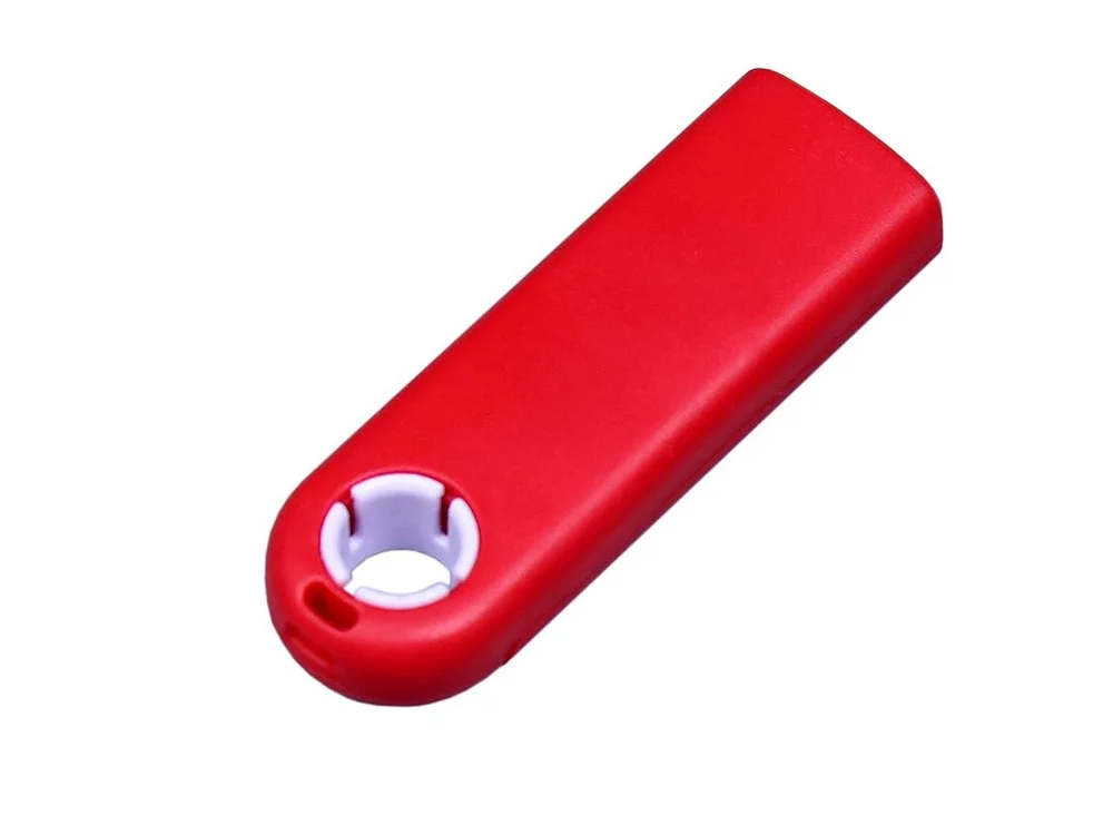 USB 2.0- флешка промо на 32 Гб прямоугольной формы выдвижной механизм красный/белый 32Gb - фото 2