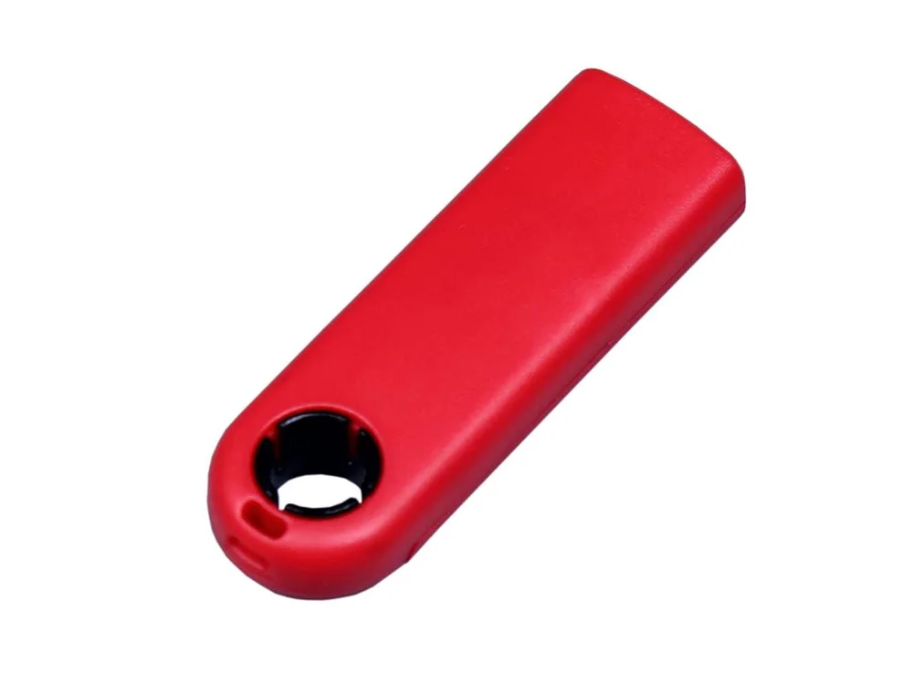 USB 3.0- флешка промо на 64 Гб прямоугольной формы выдвижной механизм красный/черный 64Gb - фото 2