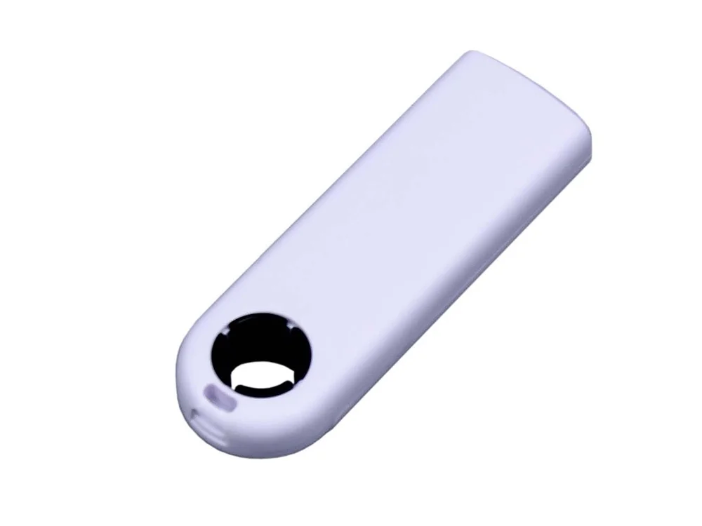 USB 3.0- флешка промо на 64 Гб прямоугольной формы выдвижной механизм белый/черный 64Gb - фото 2