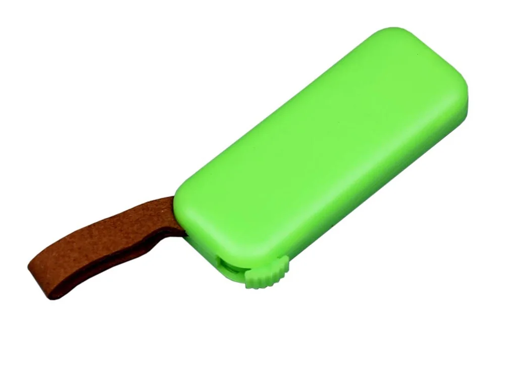 USB 2.0- флешка промо на 32 Гб прямоугольной формы выдвижной механизм зеленый 32Gb - фото 2