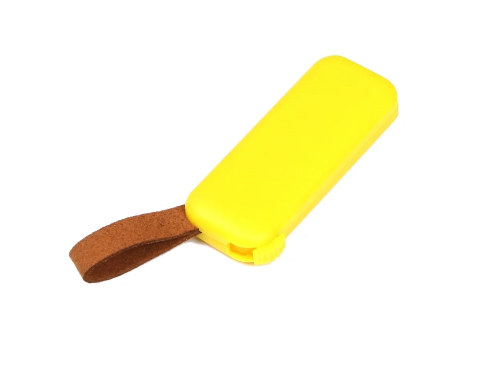 USB 2.0- флешка промо на 32 Гб прямоугольной формы выдвижной механизм желтый 32Gb - фото 2