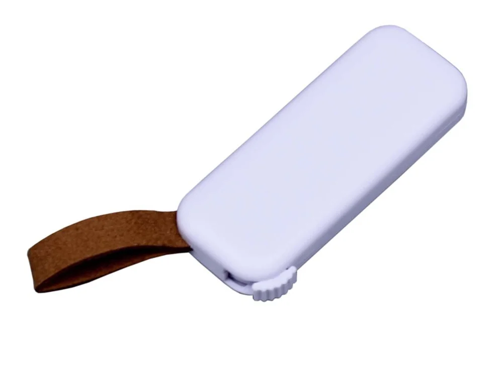 USB 3.0- флешка промо на 64 Гб прямоугольной формы выдвижной механизм белый 64Gb - фото 2