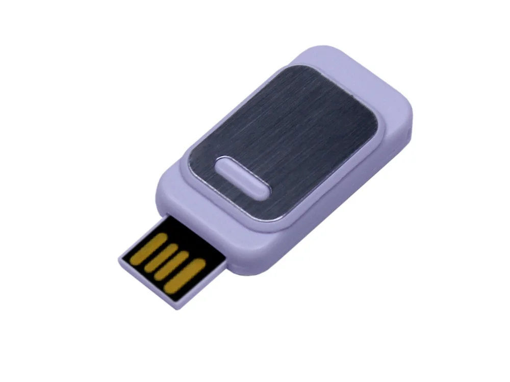 USB 2.0- флешка промо прямоугольной формы выдвижной механизм - фото 1