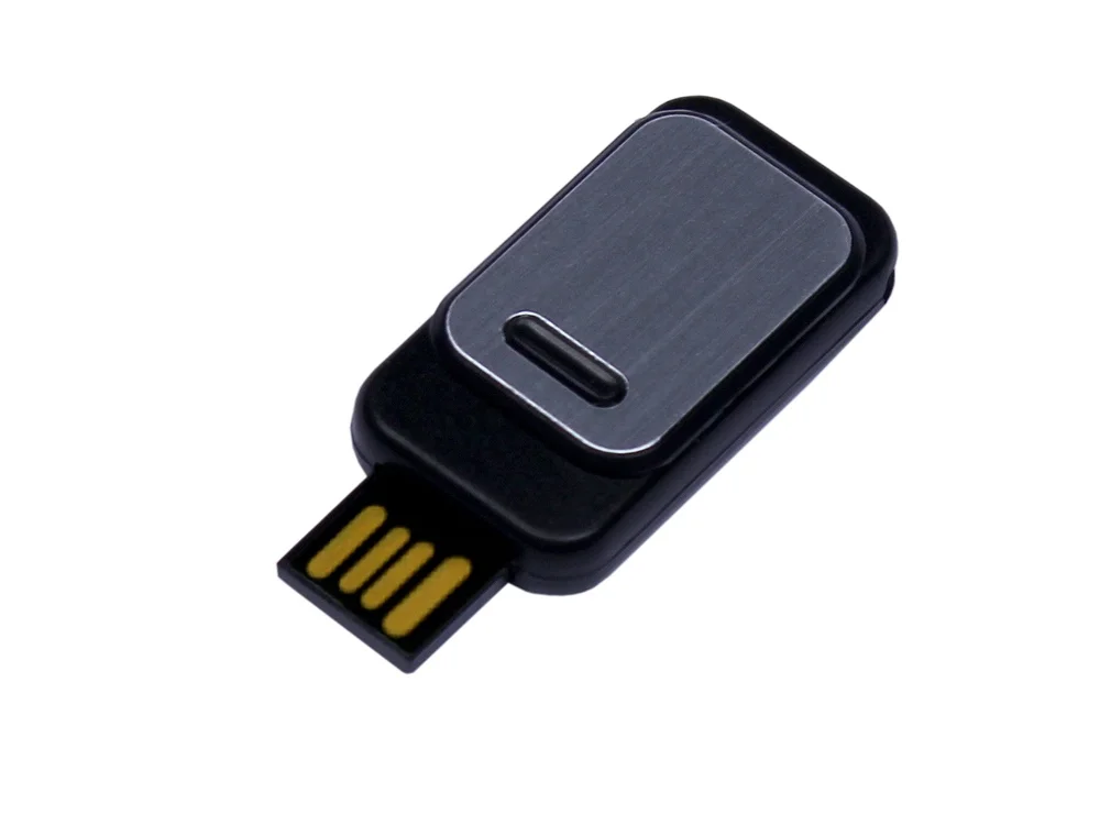 USB 2.0- флешка промо прямоугольной формы выдвижной механизм - фото 3
