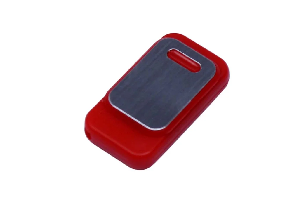 USB 2.0- флешка промо на 32 Гб прямоугольной формы выдвижной механизм красный 32Gb - фото 2