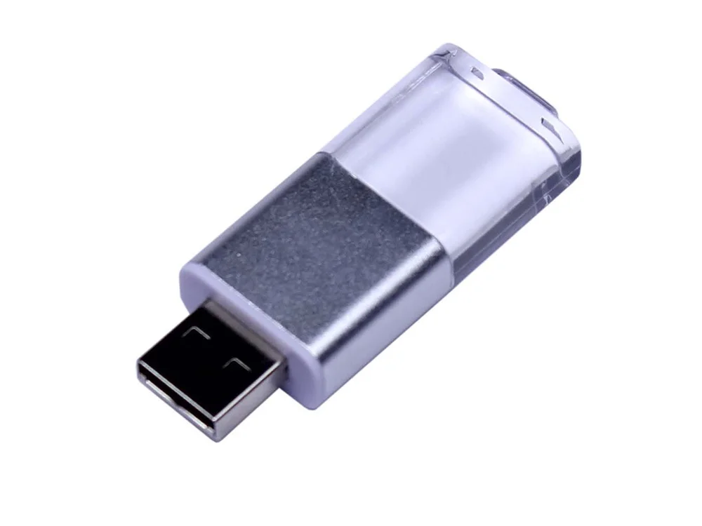 USB 2.0- флешка промо прямоугольной формы выдвижной механизм - фото 1