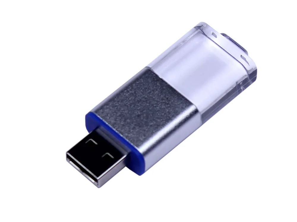 USB 2.0- флешка промо прямоугольной формы выдвижной механизм - фото 4