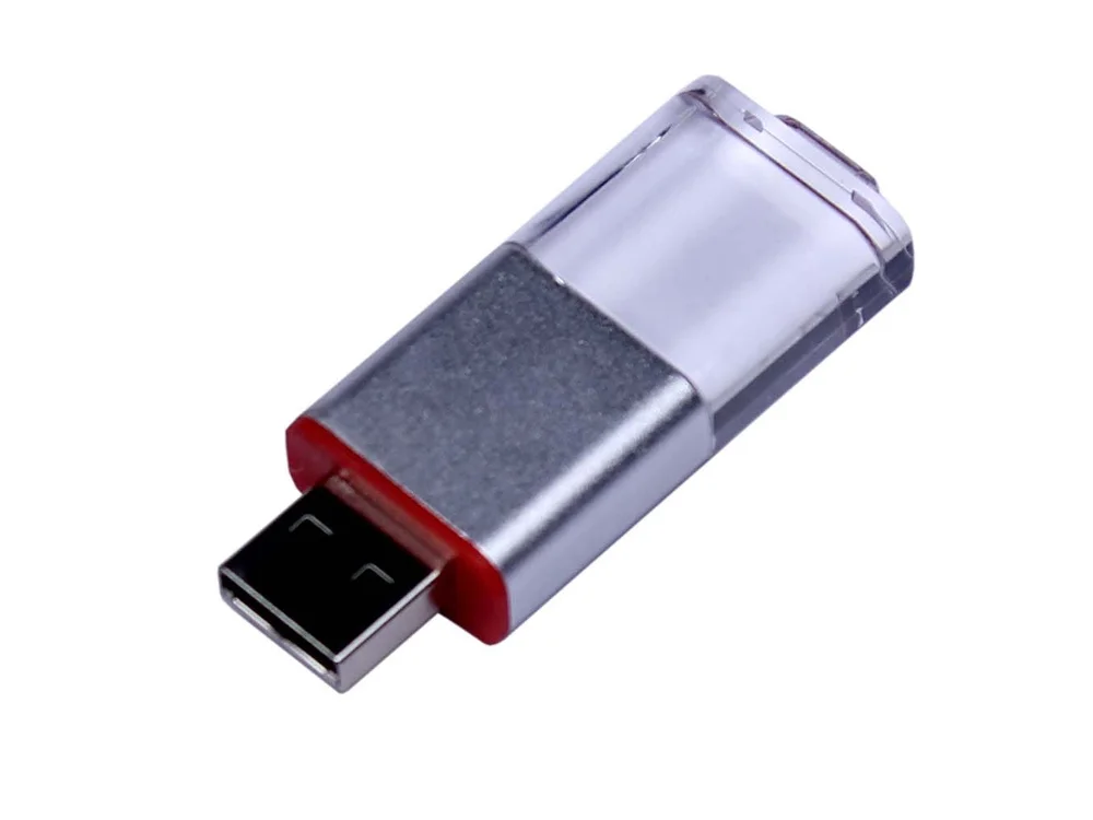 USB 2.0- флешка промо на 32 Гб прямоугольной формы выдвижной механизм красный 32Gb - фото 1