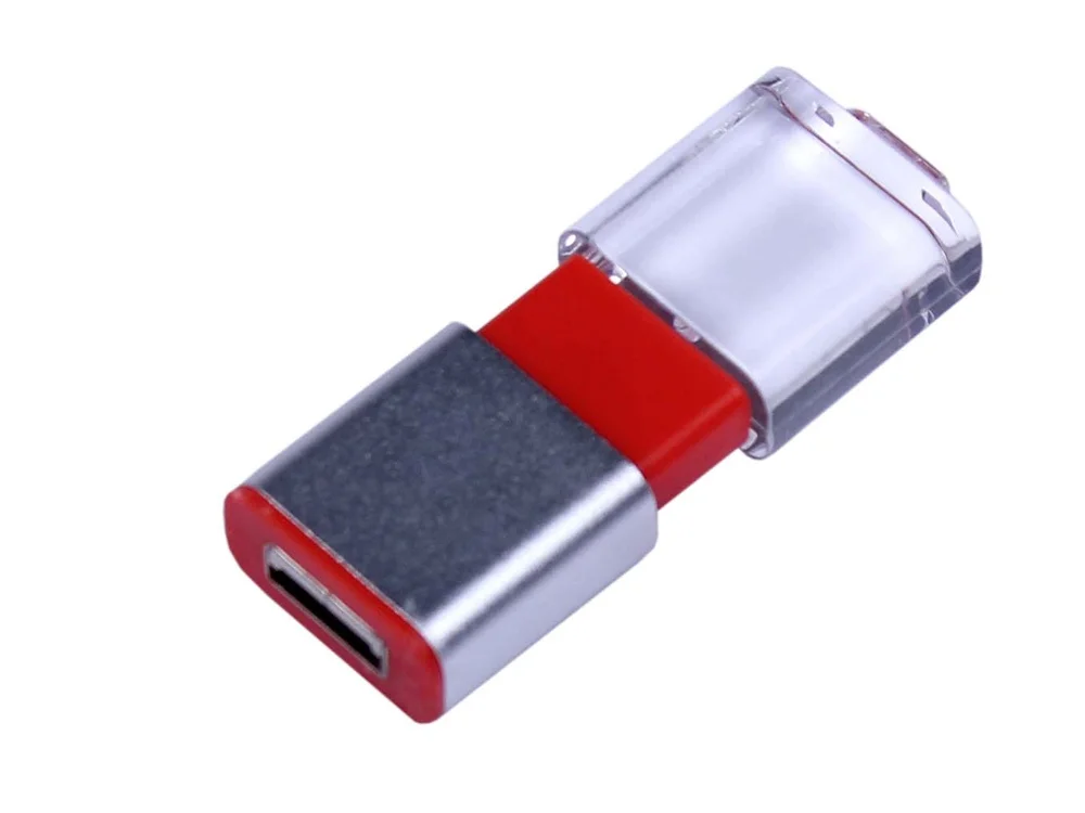 USB 2.0- флешка промо на 32 Гб прямоугольной формы выдвижной механизм красный 32Gb - фото 2