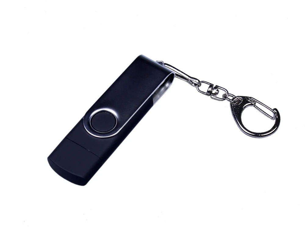 USB 2.0/micro USB/Type-C- флешка c поворотным механизмом - фото 4
