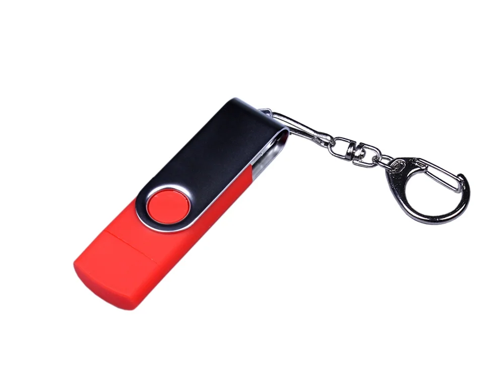 USB 2.0/micro USB/Type-C- флешка c поворотным механизмом - фото 8