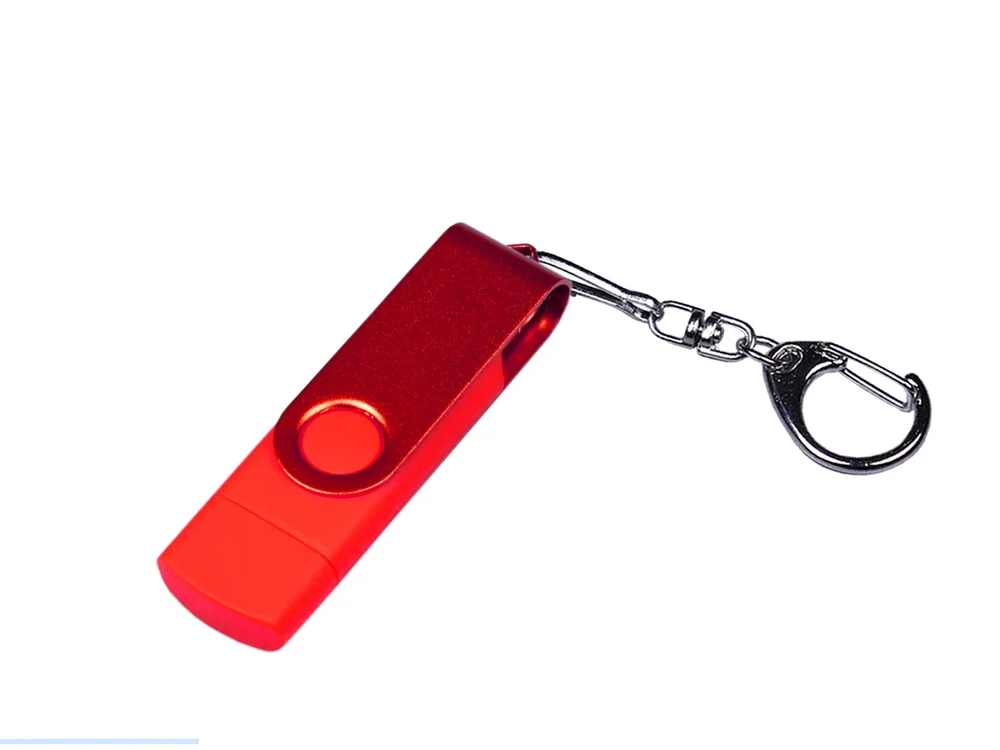 USB 2.0/micro USB/Type-С- флешка 3-в-1 с поворотным механизмом - фото 6