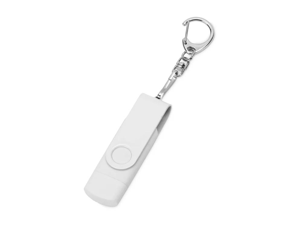 USB 3.0/micro USB/Type-C- флешка на 32 Гб 3-в-1 с поворотным механизмом белый 32Gb - фото 1