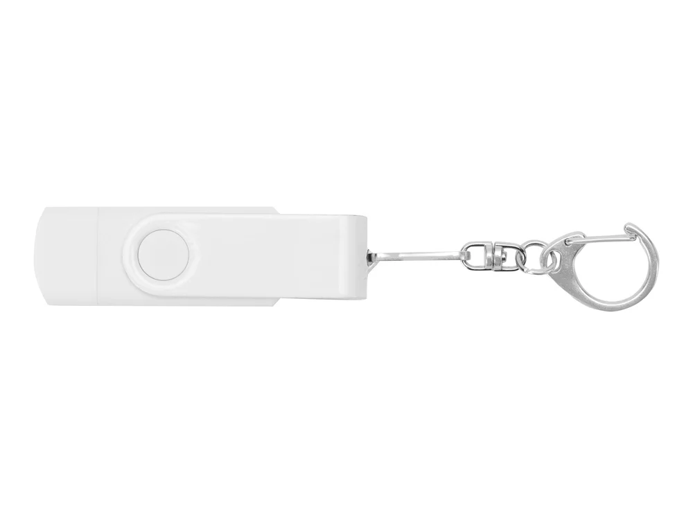 USB 3.0/micro USB/Type-C- флешка на 32 Гб 3-в-1 с поворотным механизмом белый 32Gb - фото 4