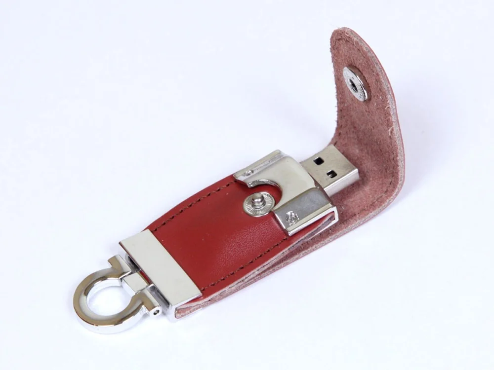 USB 2.0- флешка на 16 Гб в виде брелока коричневый 16Gb - фото 1