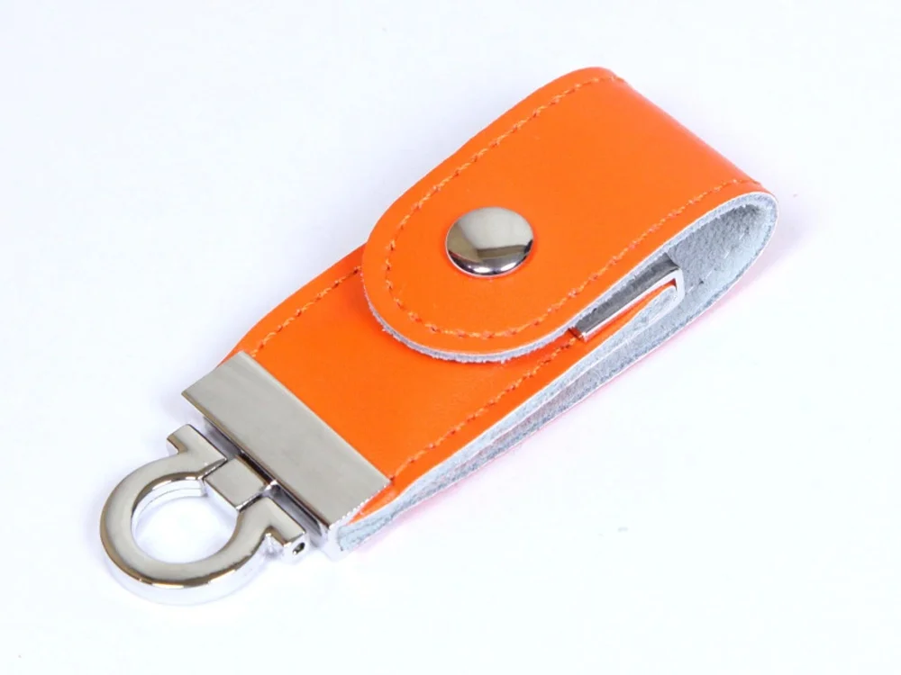 USB 2.0- флешка на 16 Гб в виде брелока оранжевый 16Gb - фото 2