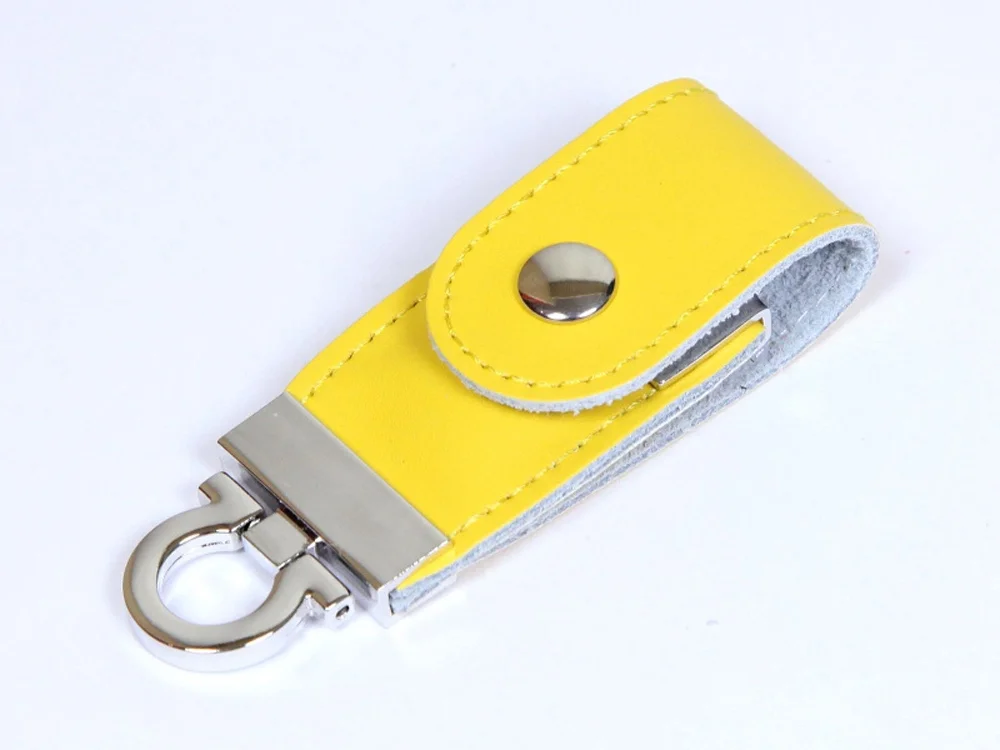 USB 2.0- флешка на 32 Гб в виде брелока желтый 32Gb - фото 2