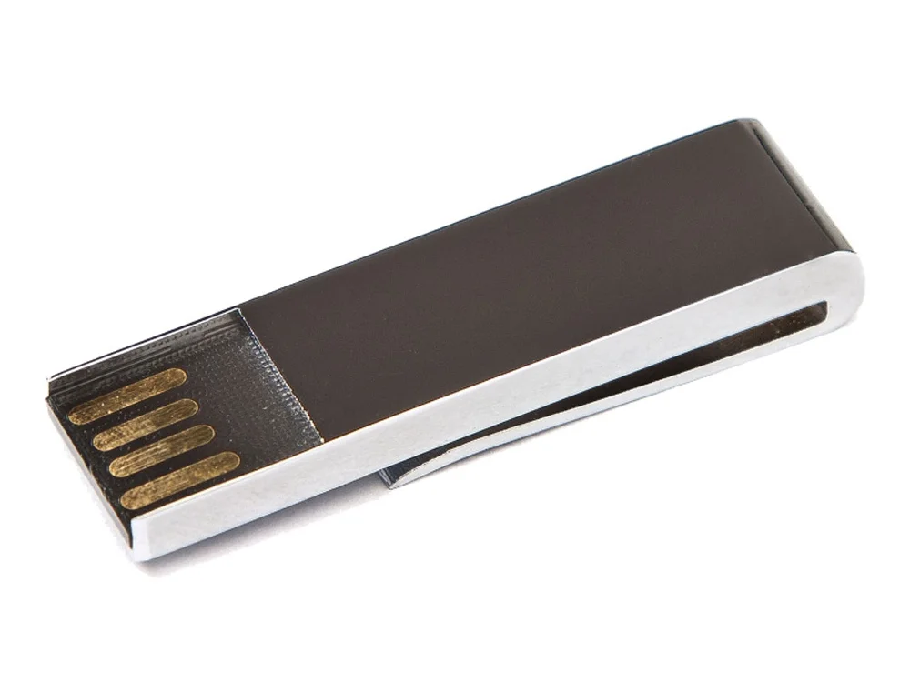 USB 2.0- флешка на 32 Гб в виде зажима для купюр серебристый 32Gb