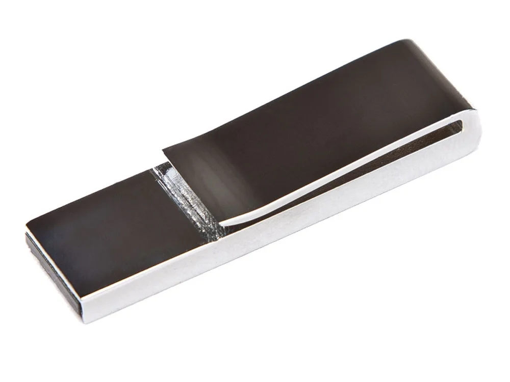 USB 2.0- флешка на 32 Гб в виде зажима для купюр серебристый 32Gb - фото 2