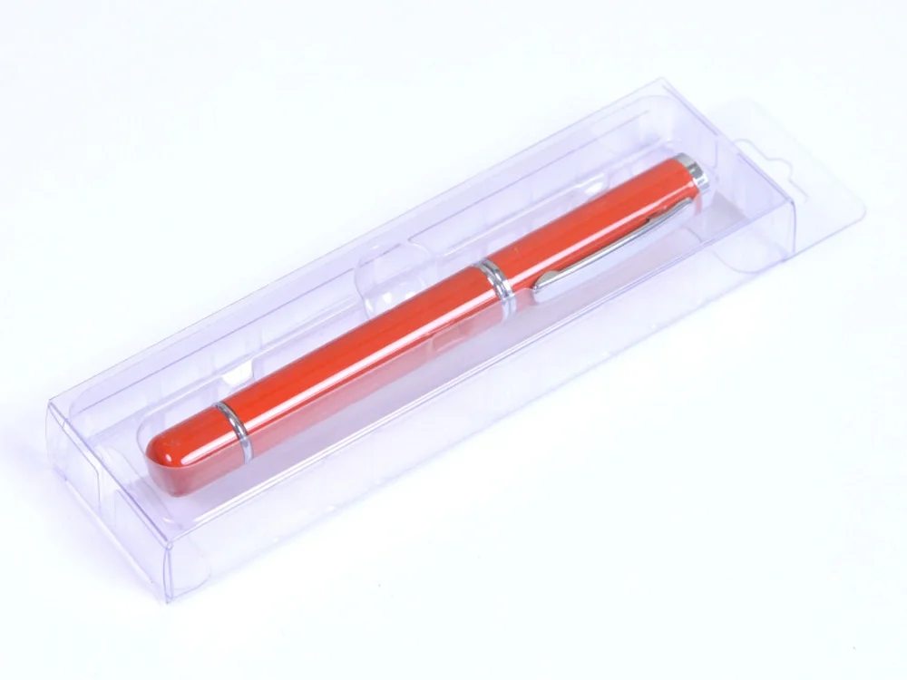 USB 2.0- флешка на 16 Гб в виде ручки с мини чипом оранжевый 16Gb - фото 2