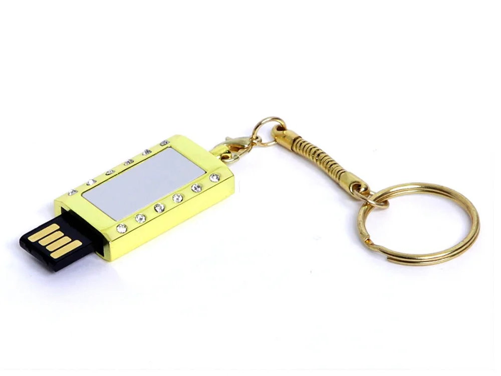 USB 2.0- флешка Кулон с кристаллами и мини чипом - фото 1