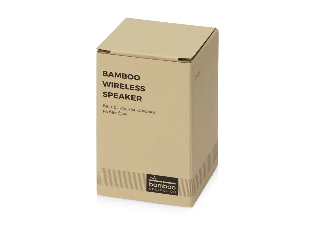 Портативная колонка из бамбука Bongo натуральный/серый - фото 12