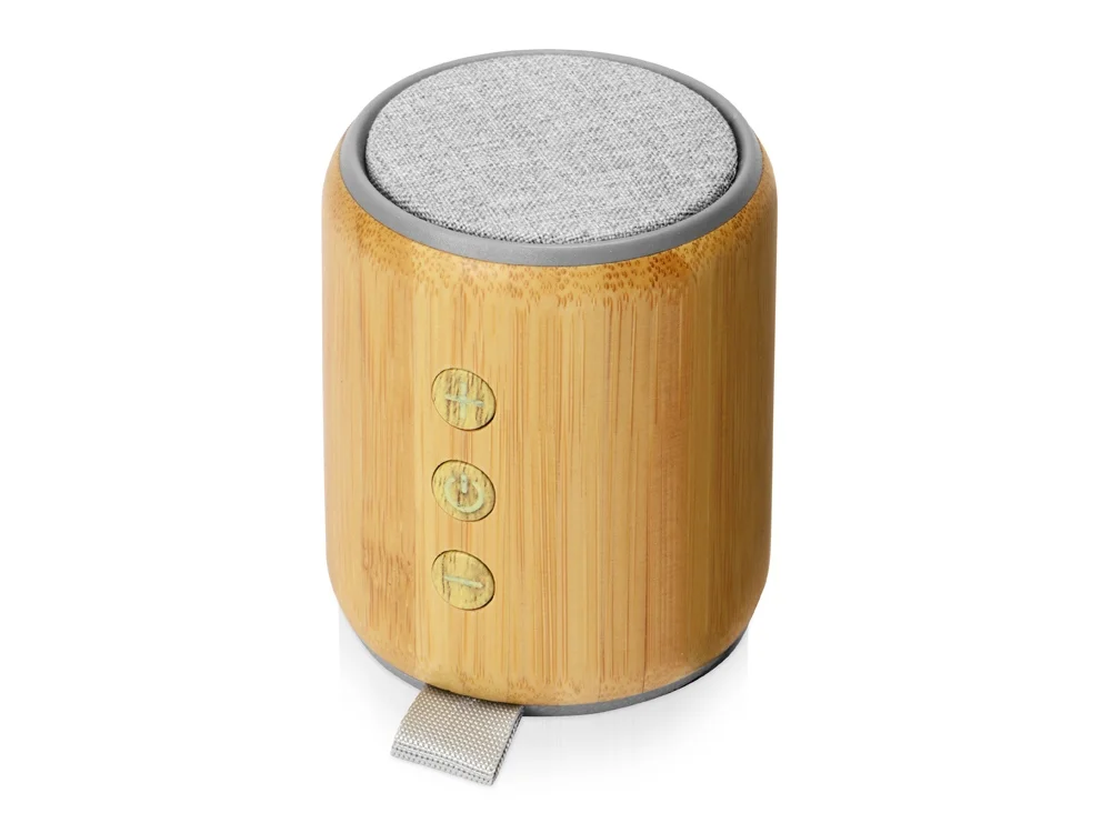 Портативная колонка из бамбука Bongo натуральный/серый - фото 2