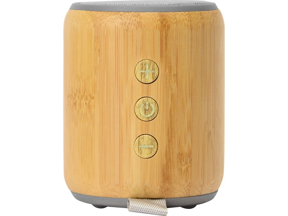 Портативная колонка из бамбука Bongo натуральный/серый - фото 5