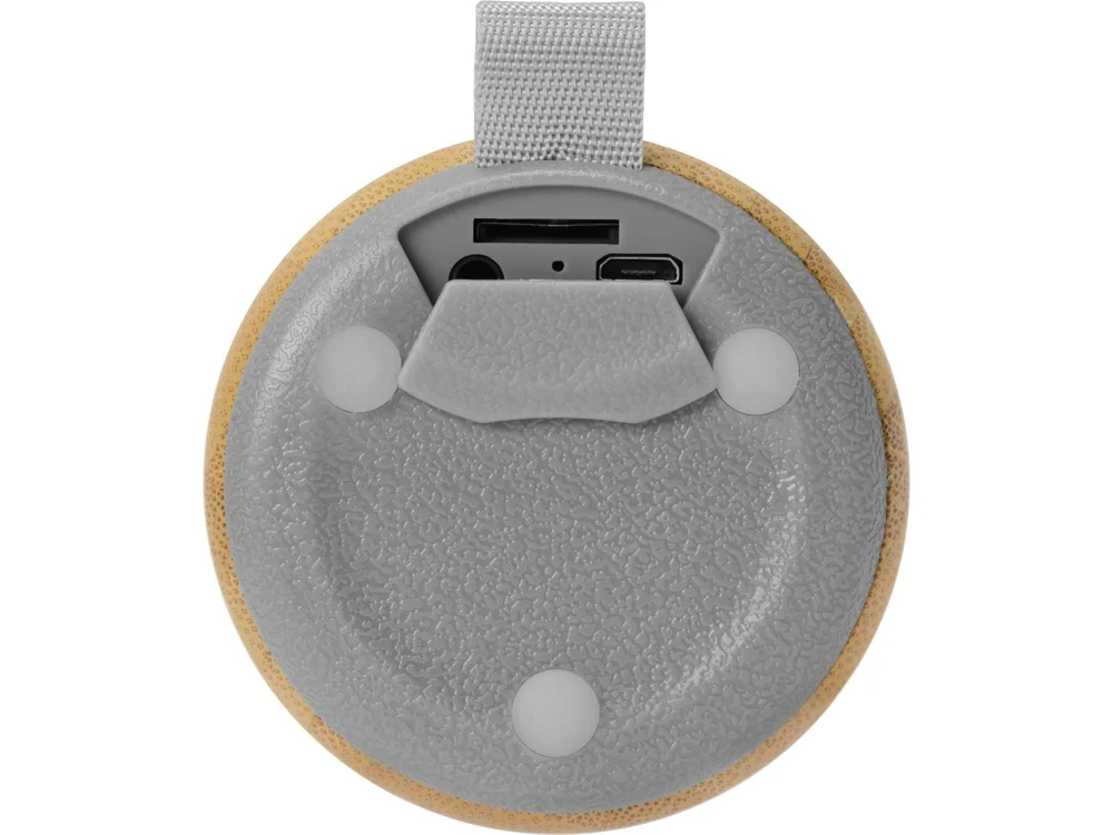 Портативная колонка из бамбука Bongo натуральный/серый - фото 9