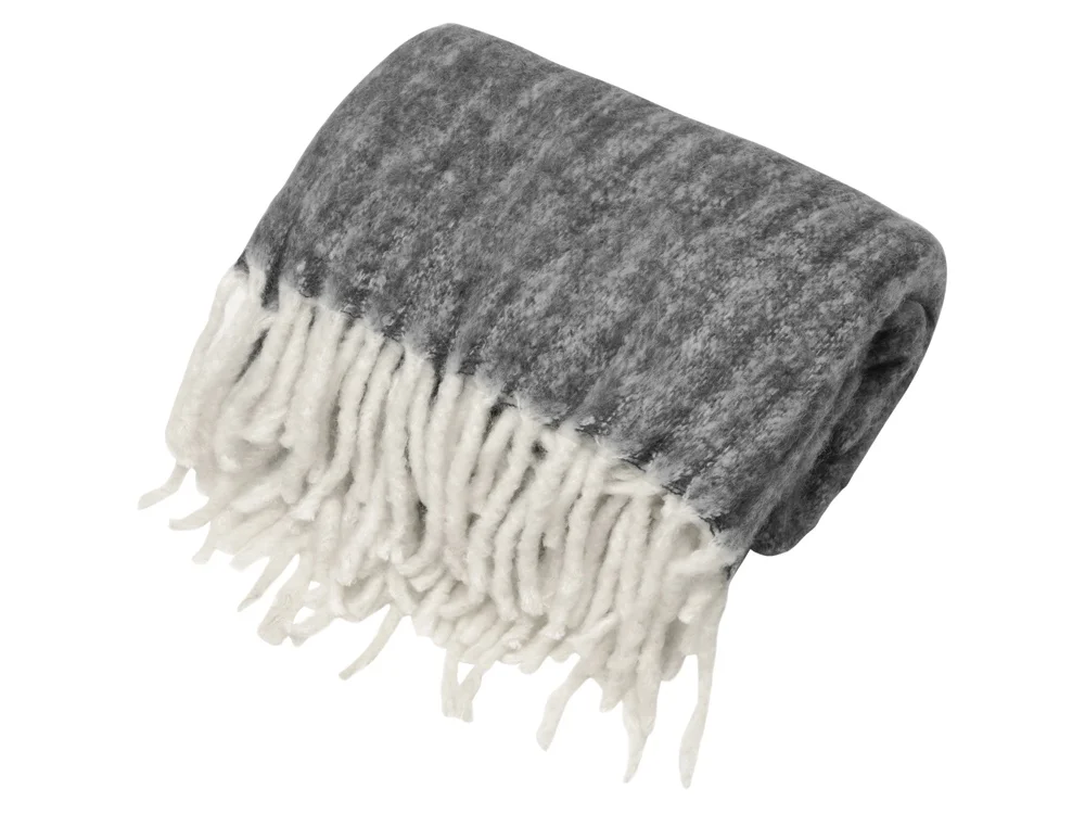 Плед Warmy с шерстью темно-серый - фото 2