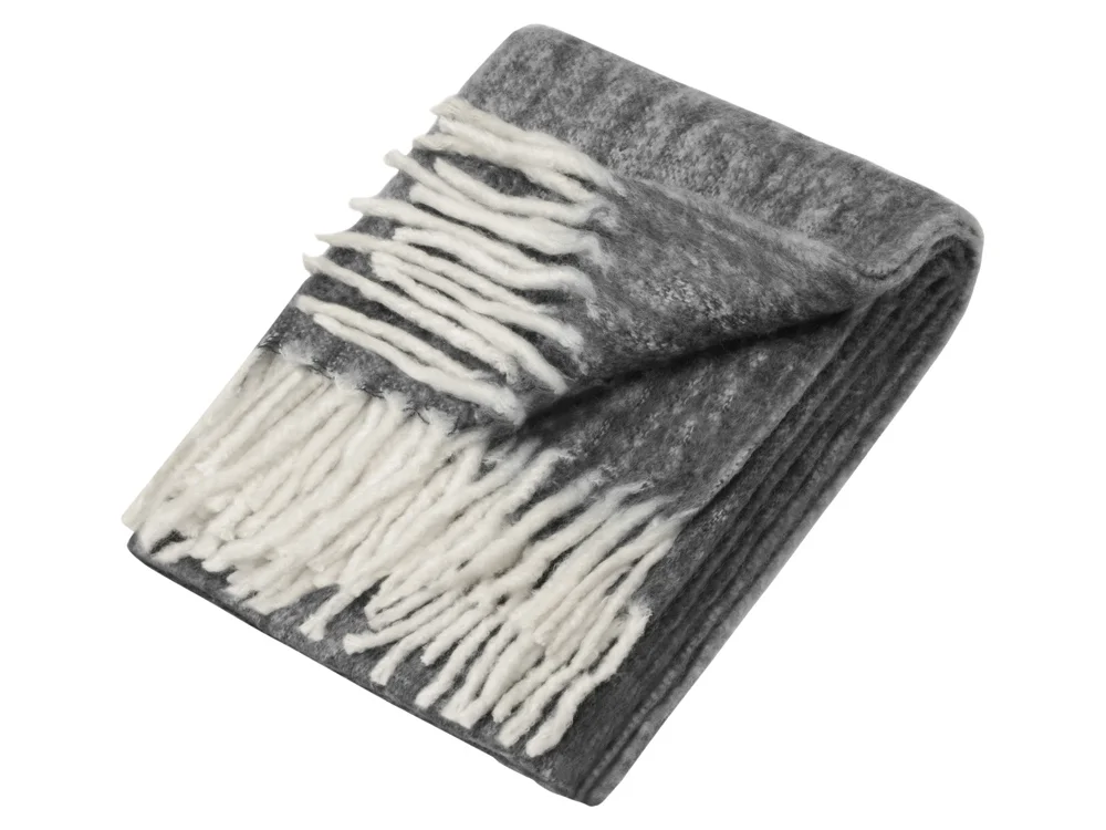 Плед Warmy с шерстью темно-серый - фото 3