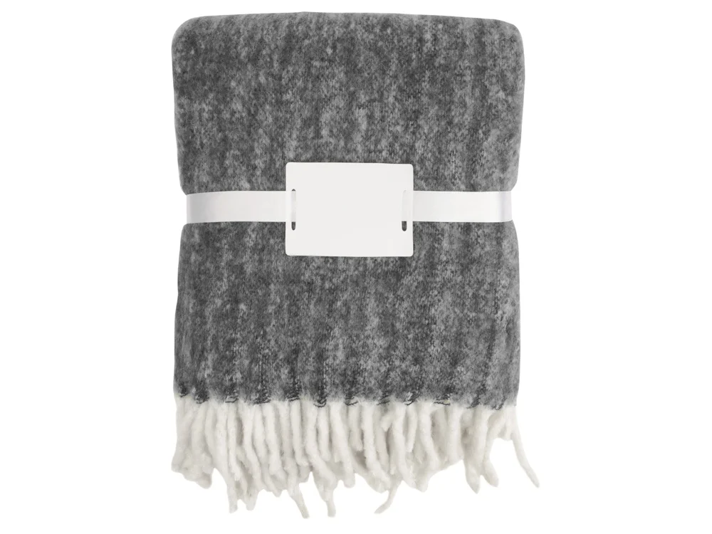 Плед Warmy с шерстью темно-серый - фото 4