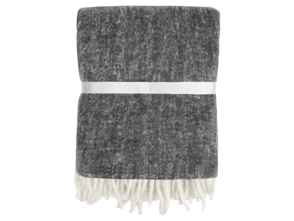 Плед Warmy с шерстью темно-серый - фото 5