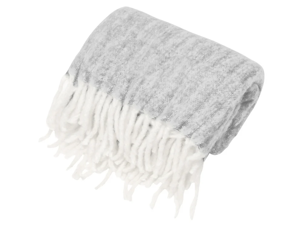 Плед Warmy с шерстью светло-серый - фото 2