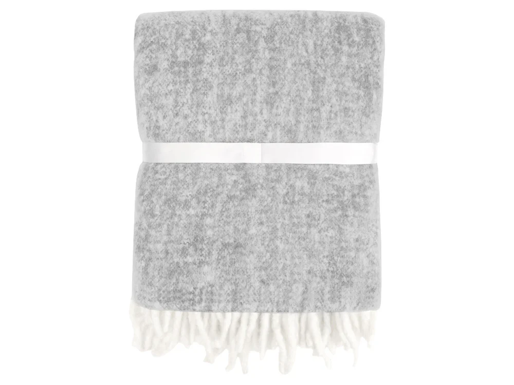 Плед Warmy с шерстью светло-серый - фото 5