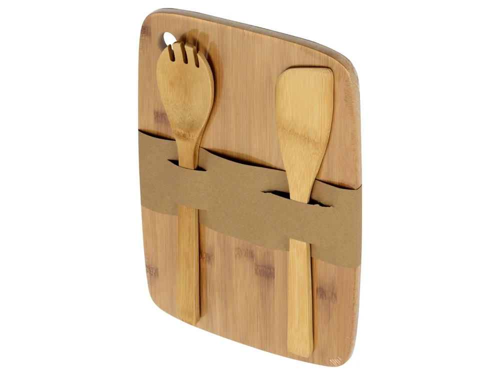 Разделочная доска с приборами «Cooking House», натуральный - фото 4