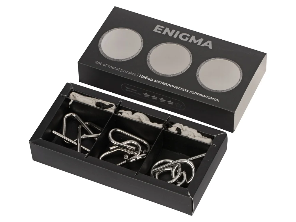 Набор из 3 металлических головоломок в мешочках «Enigma» - фото 2