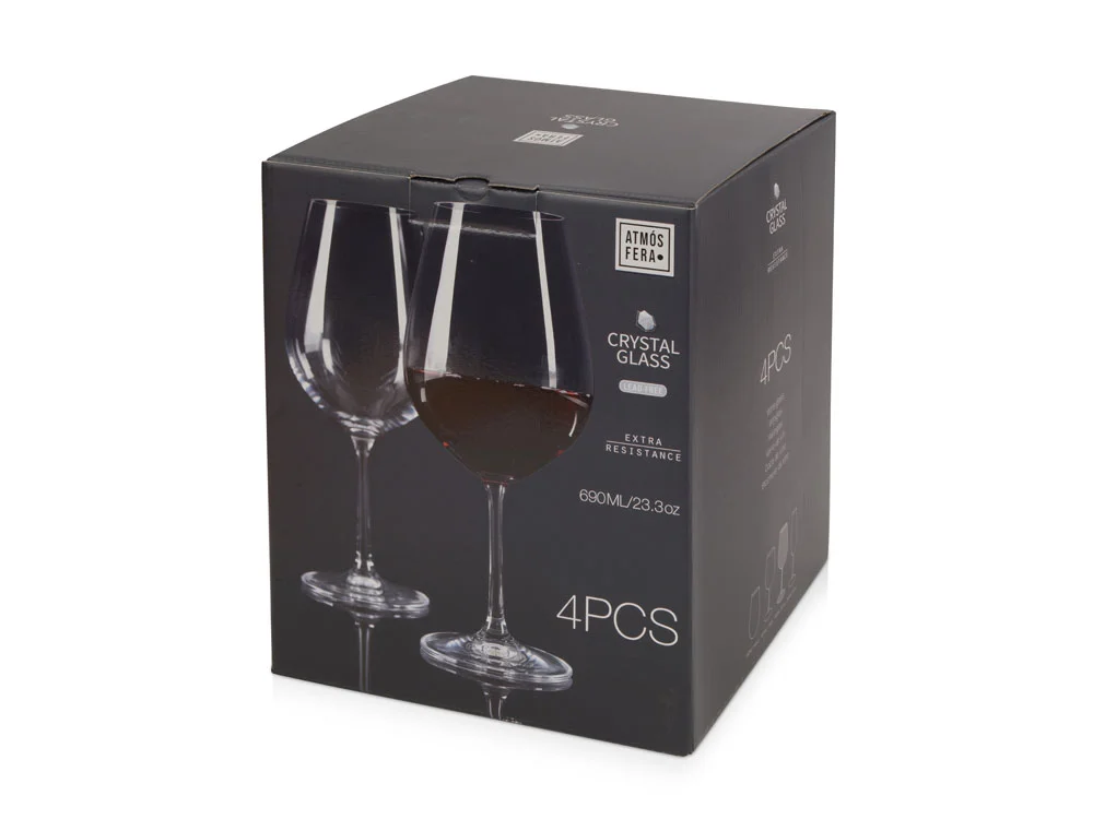 Набор бокалов для вина Crystalline 690 мл 4 шт прозрачный 4 х 690 - фото 4