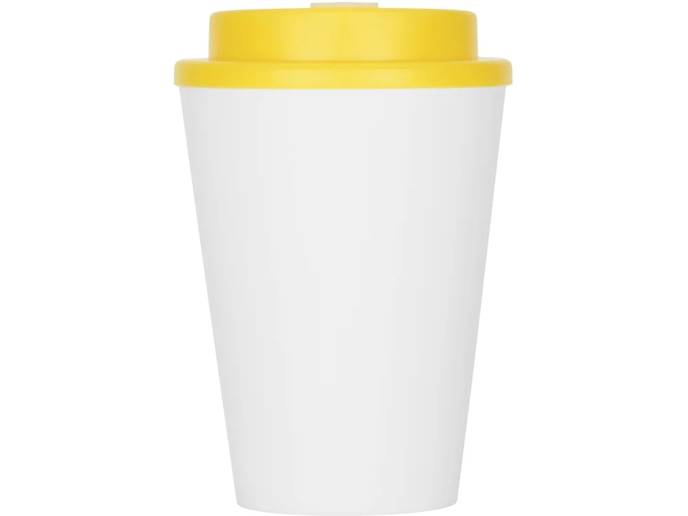 Пластиковый стакан с двойными стенками Take away белый/желтый 350 мл - фото 4